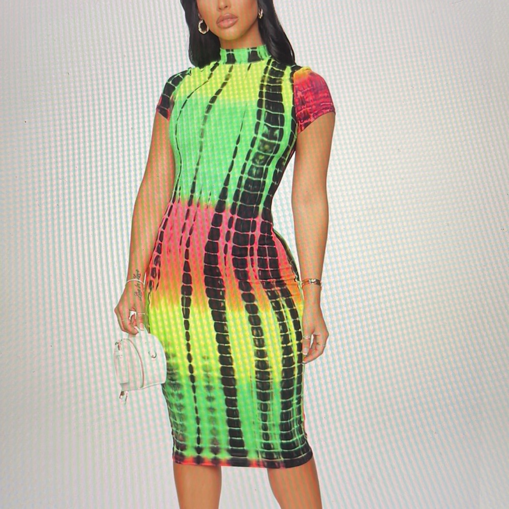 Fashion nova blurred lines tie dye midi dress